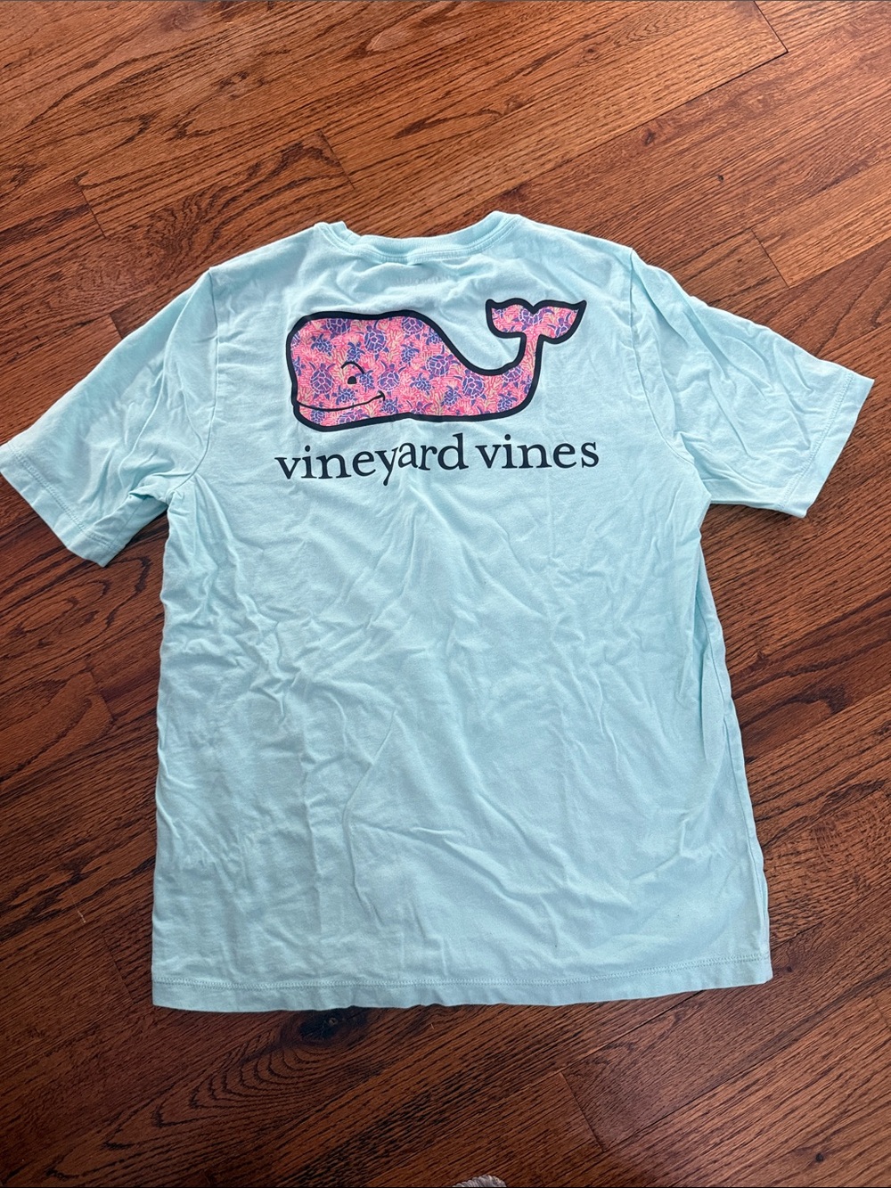 Vineyard Vines Light Seafoam Short-Sleeve Tee with Turtle Logo